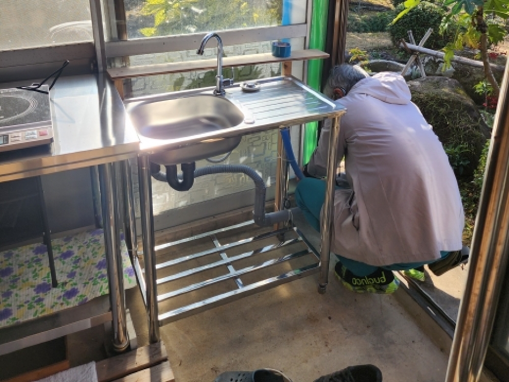 仮設キッチン_宇佐市リフォーム