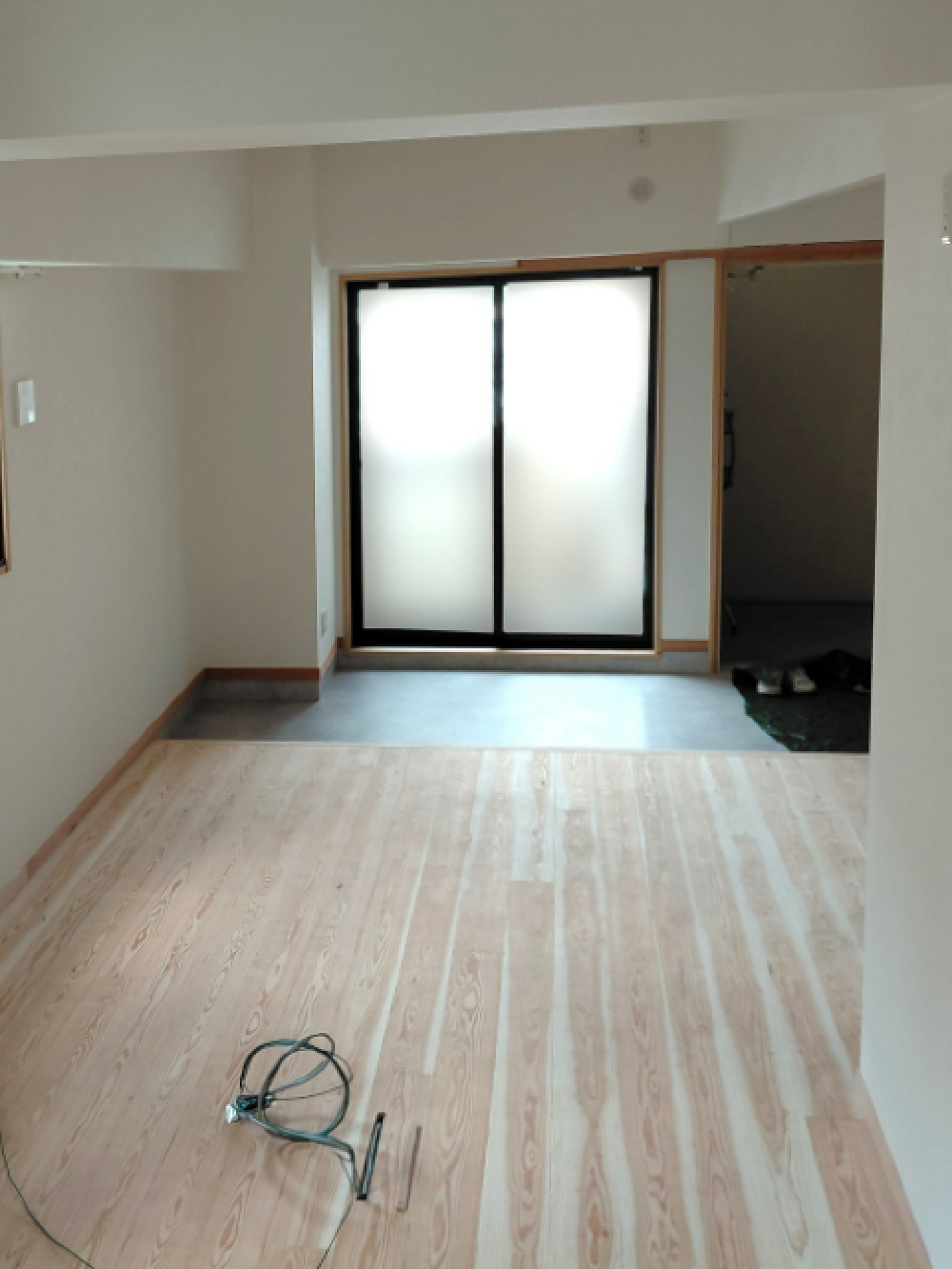 無垢材マンションリノベーション_無垢床材