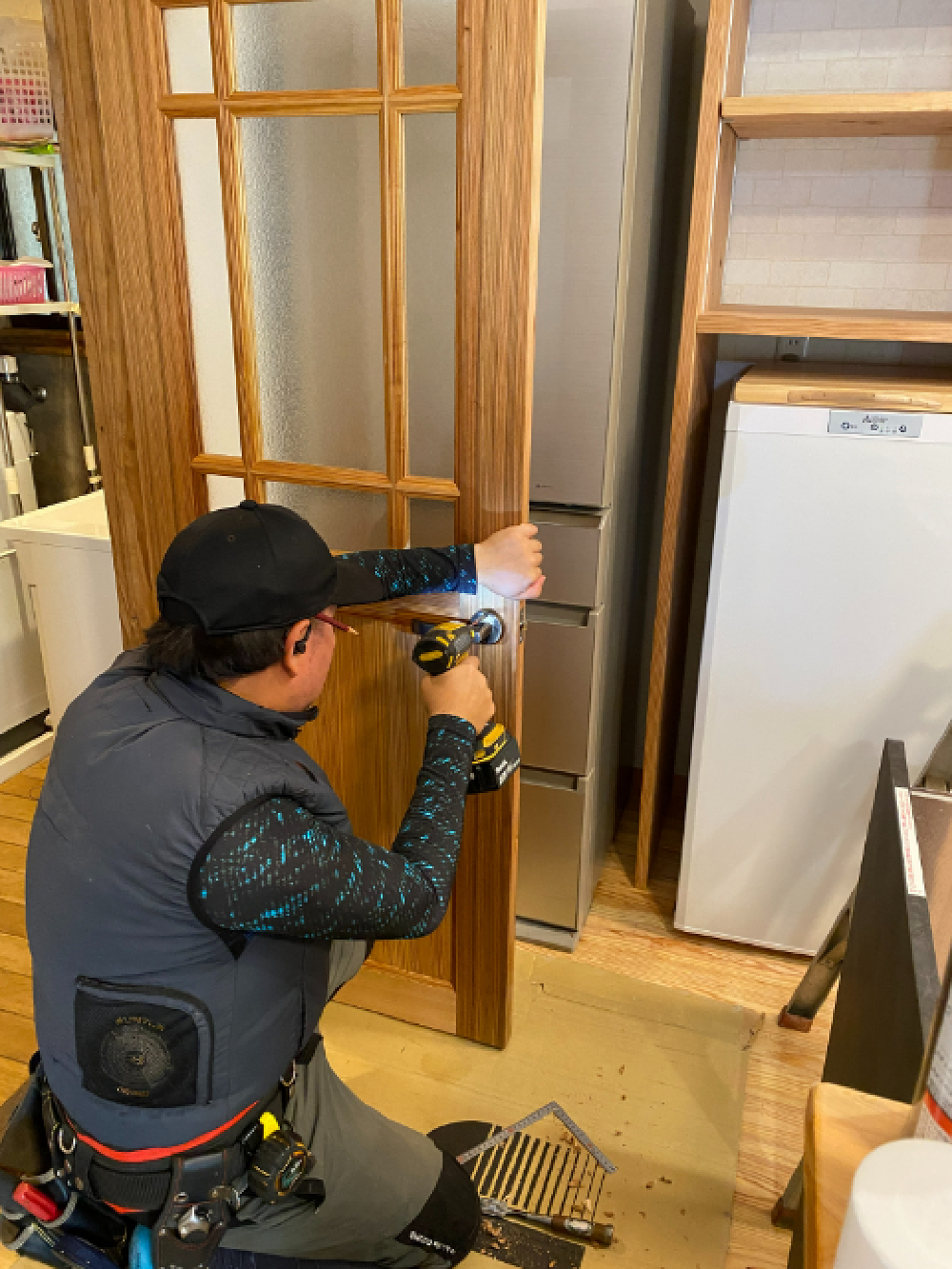 木製建具の取付け